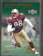 2000 Fleer Precious Metal Rookies RC Julian Peterson San Francisco 49ers #219