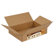 100 10x8x3 Shipping Packing Mailing Moving Boxes Corrugated Carton