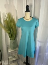 NEW Florida designer Women’s M USA Made Short Sleeve Blue Sundress UV50 NWT