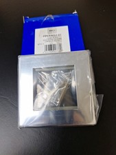 50xBG FPCEMS2 Screwless Flatplate Polished Chrome 1 Gang 2 Module Euro Faceplate