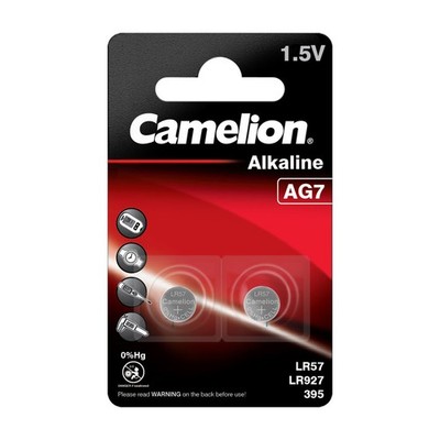 1x 2er Blister Camelion Knopfzellen Uhren Batterien AG7 AlkalineLR57 LR927 395