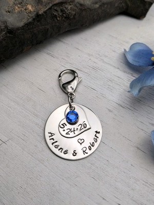 Wedding Bouquet Charm / Bride Something Blue Gift / Bridal Shower Gift 