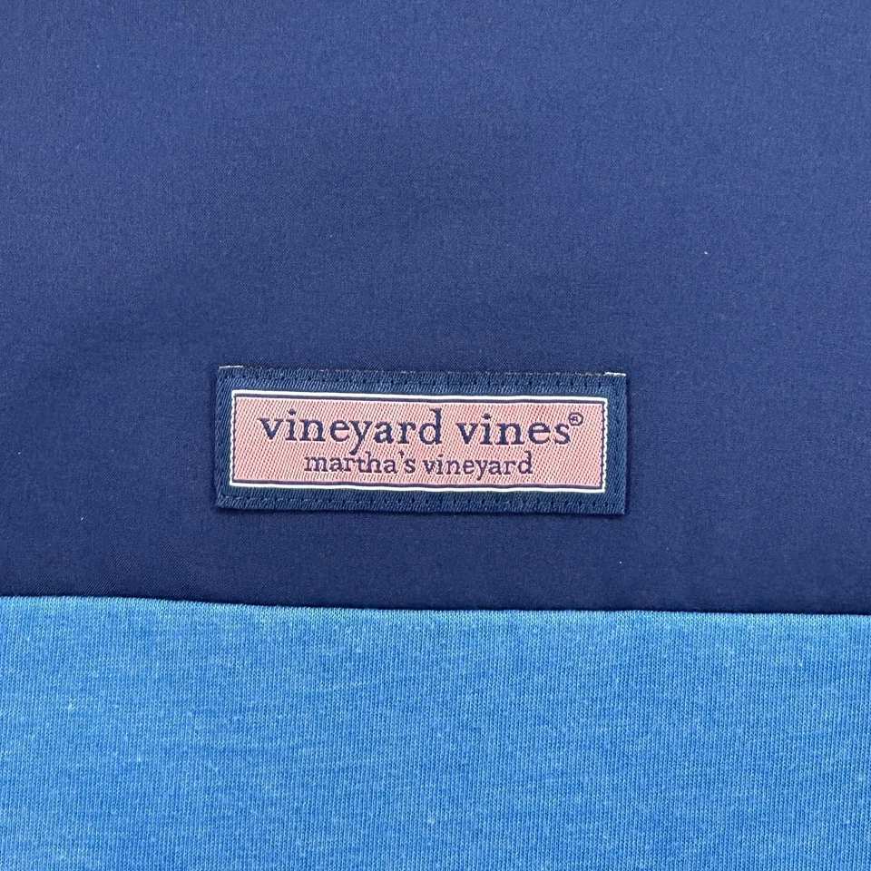 Camisa de oveja Vineyard Vines para hombre de malla rendimiento cuarto cremallera azul talla 2XL Foto 2 de 4