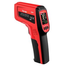 TempPro D50 Dual Laser Infrared Thermometer Gun for Cooking with Black/red