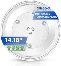 14.18" Microwave Turntable Plate Replacement for GE WB49X10063 - Glass Dish Tray
