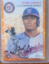2023 Topps Chrome Stone Garrett #96 Orange Refractor /25 (RC)