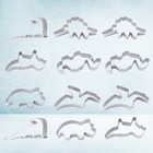 2 Sets Dinosaur Shaped Cake Mold Stainless Steel Biscuit Mold Baking Tools
