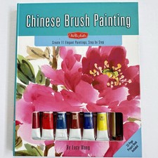 Walter Foster Chinese Brush Painting Kit Watercolor Paints Brushes Ink Stick