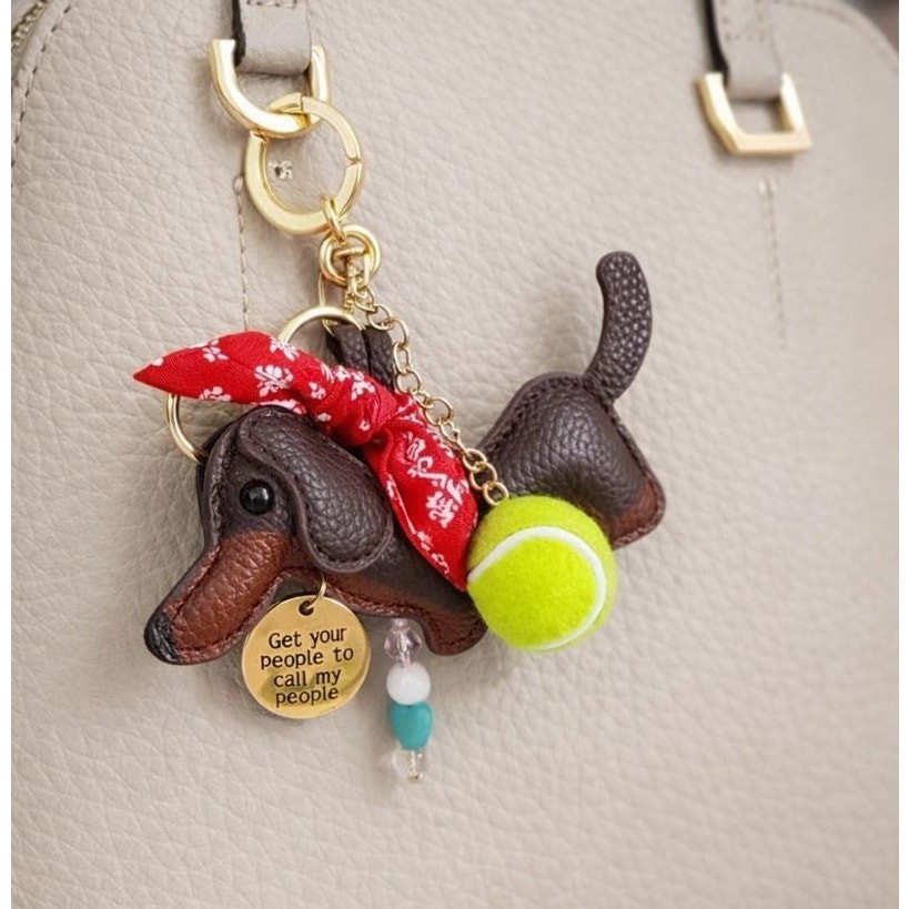 Piper K Dachshund Keychain Bag Charm