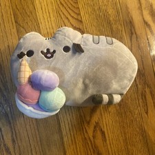 Pusheen The Facebook Cat Plush Ice Cream Sundae Cone Exclusive GUND 10"
