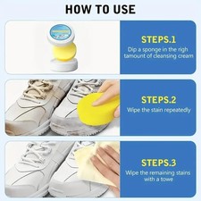 White Shoe Cleaner Paste Stain Remover for Shoes Bags Faux Leather Car