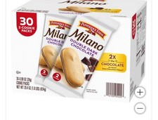 Pepperidge Farm Milano Cookies, Double Dark Chocolate, 0.98 oz, 30 - 2 Packs