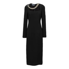 New £3000 Prada Logo Necklace Dress - 38 IT /6 UK