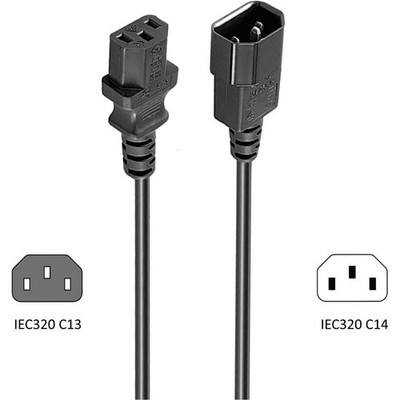 Extension Cable 2.5M Power Adapter Desktop Computer UPS Monitor PC IEC