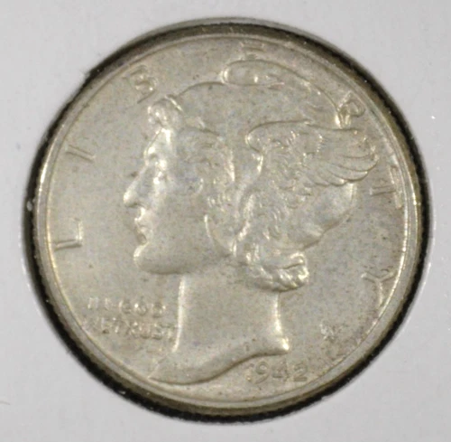 1942 MERCURY DIME ABOUT AU LOT 21