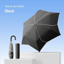Five-fold bend hook small fresh sweet flower umbrella sunny and rain dual-purpos