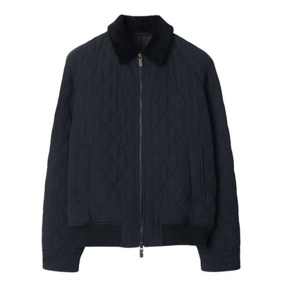 Burberry Logo-Embroidered Quilted Jacket | eBay