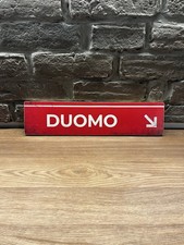 Insegna Duomo - Milano Subway Stop - In Legno Fatta A Mano