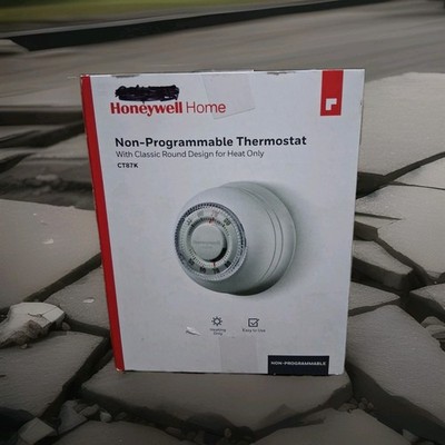 Honeywell CT87N1001 Round White Non Programmable Thermostat Only Heating Cooling