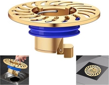 Odor Proof Floor Drain  Shower Drain Backflow Preventer  One Way Brass