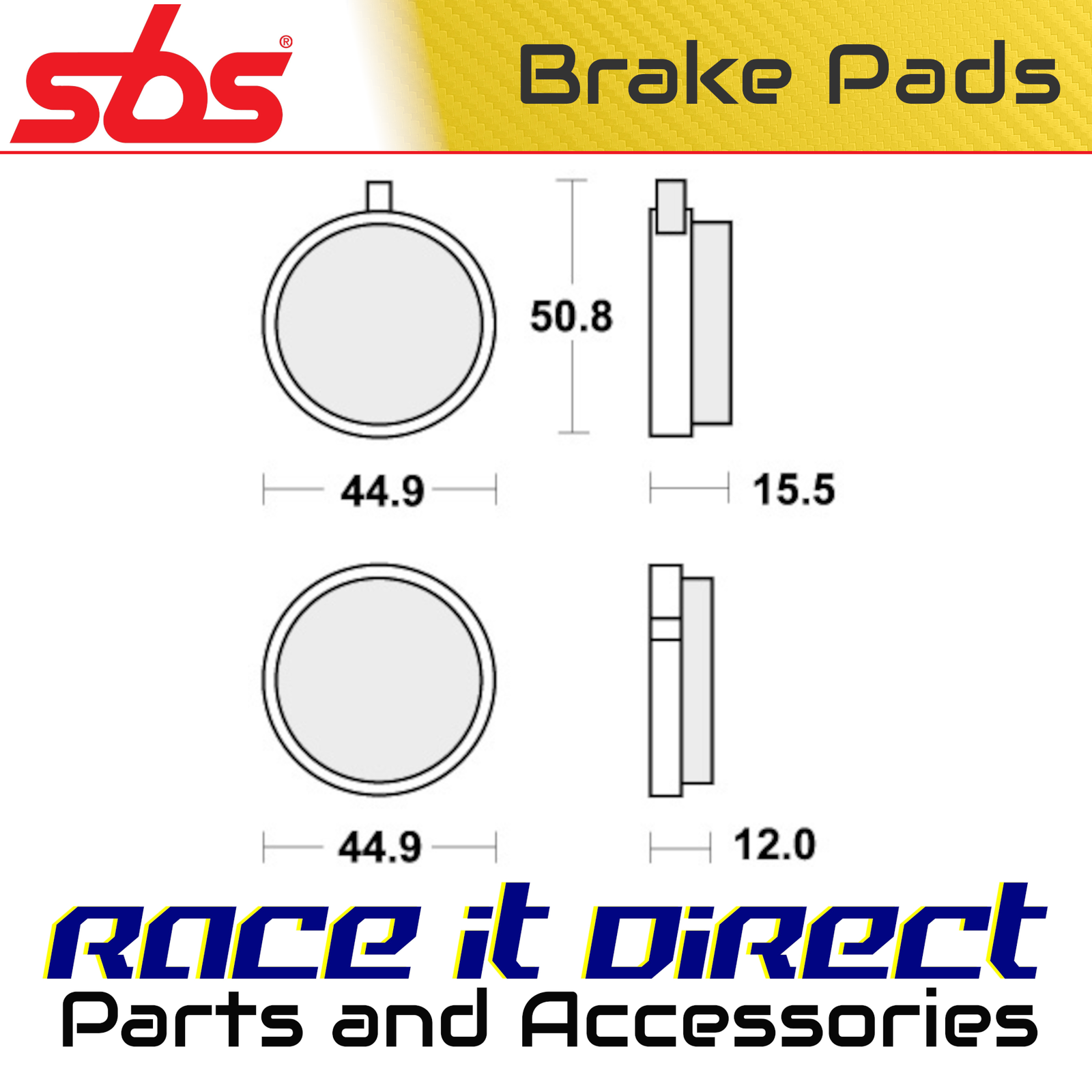 SBS 500HF BRAKE PADS ORGANIC