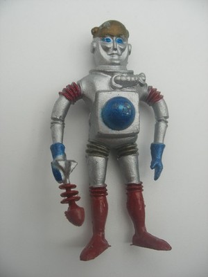 Kunststoff BOOTLEG Figur 60 mm Weltraum Spielzeug OUTDOOR SPACE MEN Colorforms Aliens