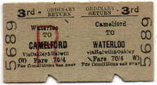 BTC(W) Railway Ticket Camelford to Waterloo