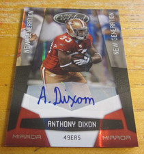 Anthony Dixon 2010 Certified Mirror Red Signatures #175 #'d 189/250 NFL 49ers