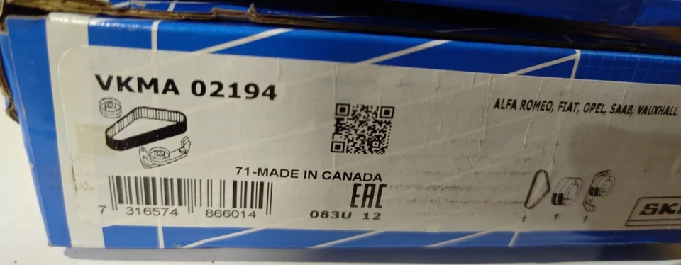 Комплект ремней ГРМ подходит для Alfa Romeo 159, Fiat Croma/Grande Punto, Saab 1.9 Diesel - Изображение 2 из 2