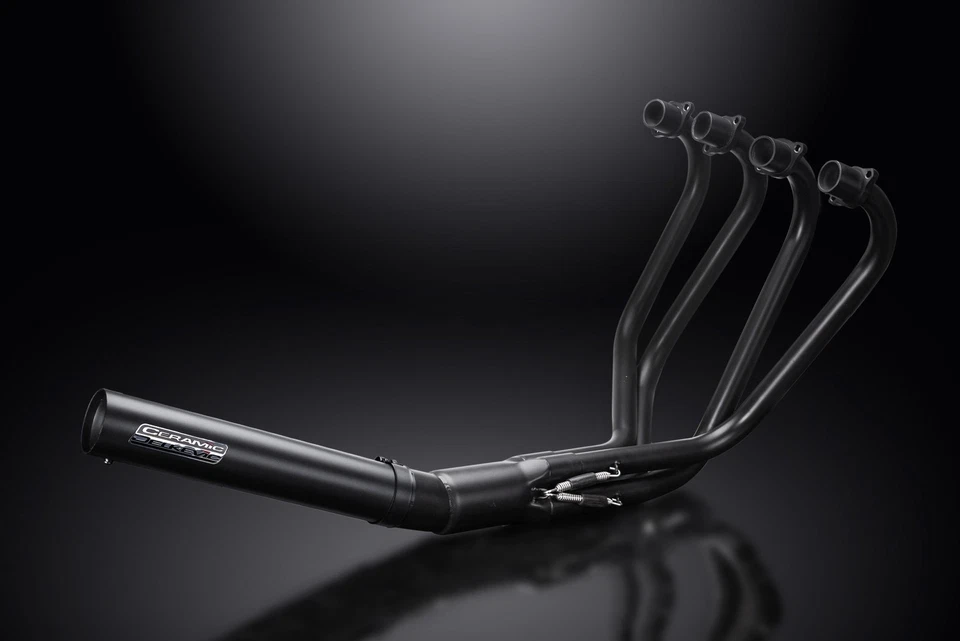 Escape completo Delkevic cerámica negro con silenciador recto clásico para Honda CB500 Foto 3 de 4