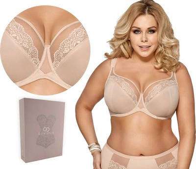 New Gorsenia Lingerie Luisse Figure Unlined Bra K441 Plus Size F85 Beige