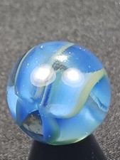 Vitro Full Bloom .56" Dark Azure to Sage Green Cat's Eye NM Serious Marble A389
