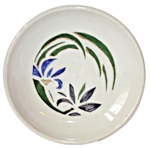Künstler signiert Bohon Studio Kunstkeramik 10" Iris Teller flache Pastaschale Platte