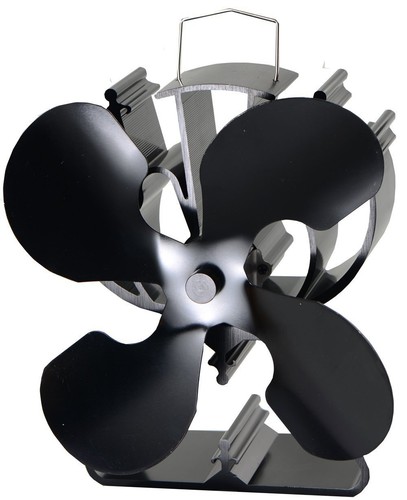 VODA 4-Blade Heat Powered Stove Fan for Wood/Log Burner/Fireplace Increases ...