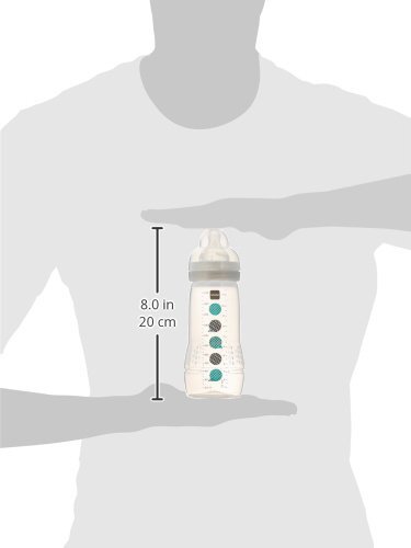 MAM Easy Active Bottle 11 oz (2-Count), Fast Flow Bottles with Silicone Nipples, - Picture 6 of 11