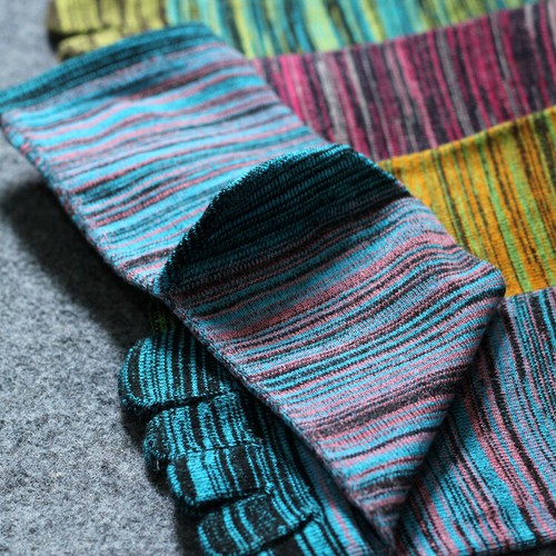 3 Pairs Men Toe Socks Cotton Blend Stripe Five Fingers Socks Soft Ethnic Vintage - Bild 3 von 12