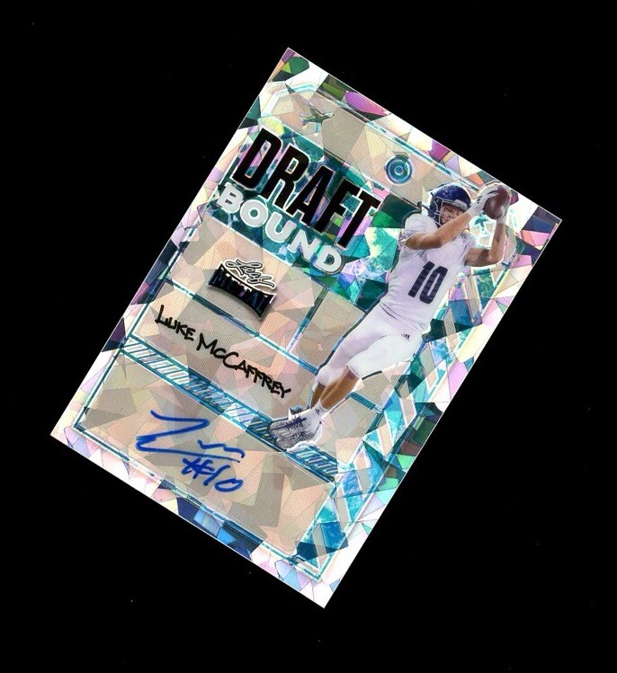 RARE 2024 Leaf Metal ICE REFRACTOR SSP LUKE MCCAFFREY AUTO 3/3 RC! Commanders