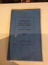 Jaguar Mark IX, Mark 9, Handbook E/114/2, c/w maintenance chart and cover
