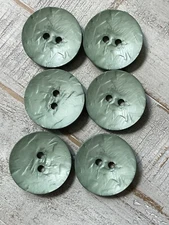 BUTTONS  FASHION--2 HOLE--40mm - Sea Foam  Green - 6 PIECES Sewing , Crafting