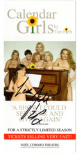Jill Baker Signed Theatre Flyer -  Calendar Girls / Autographed Actress