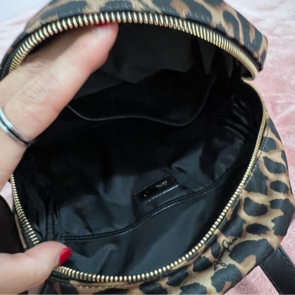 Jimmy Choo Candice Onyp Nylon Leather Black / Brown Leopard Women