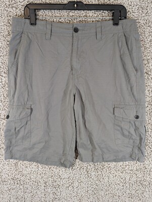 Hawk Cargo Shorts Men's 34 Olive Green Ripstop Stretch