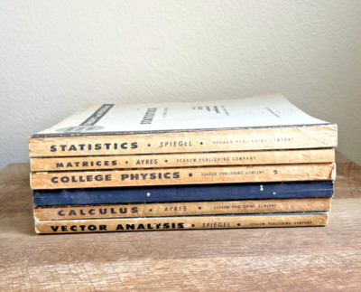 Schaum's Outline Series: Theory & Problems (Vintage Set of 6 books, 1950-1960s)