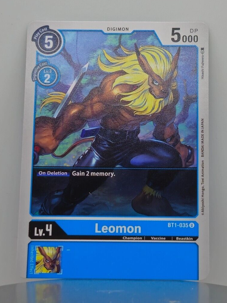 leomon digimon card - Release Special Booster - BT1-035 leomon digimon card EX5-030 Liamon
