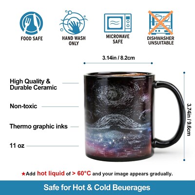 Funny Mug 11oz, Heat Color Changing Cup, Cute Coffee Mug, Unique Space Gifts  ... | eBay