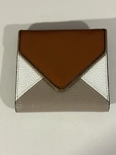 Tricolor Envelope Fold Zipper Edge RFID Wallet