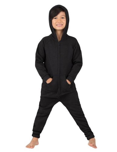 Pitch Black Toddler Footless Hoodie One Piece - Picture 3 of 4