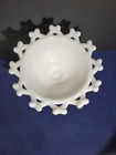 Imperial Glass Compote Milk Glass Open Lace Diamond Point — photo 3