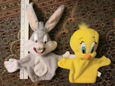 Bugs Bunny and Tweety Plush Hand Puppets 