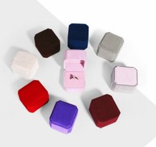 Wholesale Lot of 12 Square Velvet Jewelry Gift Box Jewelry Ring Boxes